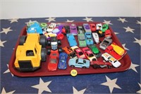 Tray of Small Toy cars