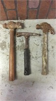 3 vintage hammers