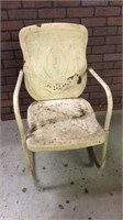 Vintage rocking chair tin dirty