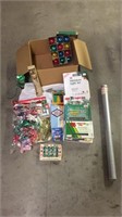 Lot of Christmas lights, tissue wrap, and mlde