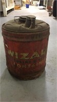 Vintage 5 gallon Wizard gasoline & utility