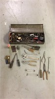 Craftsman tool box with miscellaneous tools