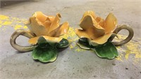 Two Capodimonte Candle Holders made in Italy