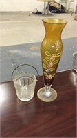 Glass barrel & glass flower holder