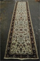 Indo-Kashan Hand Knotted Runner 2.7 x 12 ft
