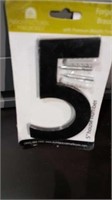 House number. 5" Black. Number '5'