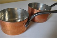 2 Mauviel Copper Pots