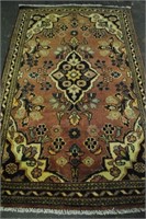 Persian Bakhtiari Hand Knotted Rug 4.1 x 6.6ft