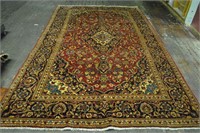 Persian Kashan Hand Knotted Rug 6.8 x 10.9ft