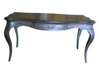 Black French Desk, Inlaid Leather Top