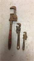 Vintage pipe wrenches