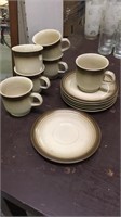 Vintage plates & coffee mug set