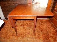 Drop Leaf Wooden Table - This Table Opens