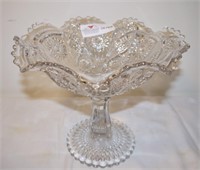 4 mold pattern glass high standard compote