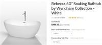 Rebecca 60" Soaking Bathtub by Wyndham