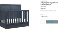 Baby Knightly Wyatt 4-in-1 Convertible Crib