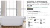 Free Standing Bathtub Contemporary Soaking Tub