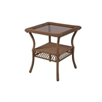 Spring Haven All-Weather Wicker Patio Side Table