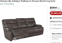 Palladum Metal Power Reclining Sofa