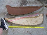 pair - old 50's era vehicle fender skirts (metal)