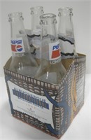4 Pack -1995 AIBF Pepsi Longneck Bottles & Holder