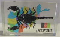 5.5"x3.5"x1" Scorpion In Resin Afghanistan Map