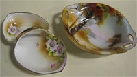 2pc Vintage Hand Painted Nippon Candy Bowls