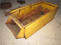 23" Vintage Yellow Metal Bin