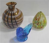 3 Decorative Glass - Includes Terra Glass Bird