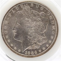 1886-P Morgan Silver Dollar - AU