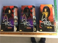 New in Box, Star Trek 3 figures: commander Data, W