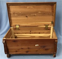 Little small cedar chest, 9.5" deep x 18" long x 9
