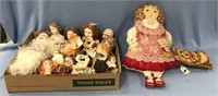 Large lot of mostly porcelain doll heads from a ma