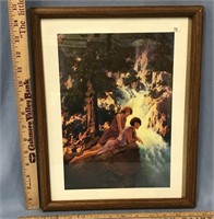 Framed print by Parrish Maxfield "Waterfall 1930",