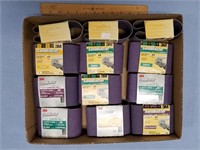 Lot of 12 brand new sanding belts with various gra