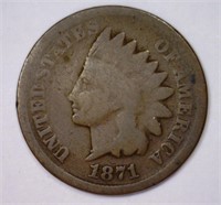 1871 Indian Head Cent Good G