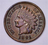 1891 Indian Head Cent Uncirculated UNC
