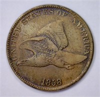 1858 Flying Eagle Cent Large Letters Var. VF