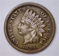 1862 Indian Head Cent Very Fine VF