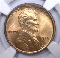 1914 Lincoln Cent NGC MS65 RB