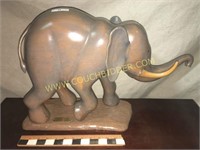 Hand carved elephant 16" tall