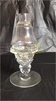 American Fostoria Candle Lamp & Chimney w/peg and