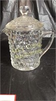 American Fostoria 10” Straight Side Pitcher  with