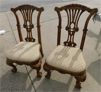 2 CHIPPENDALE SIDE CHAIRS      KTBRN