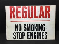 Metal Regular No Smoking Stop Engines