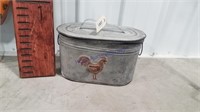 Mini boiler w/ chicken design, with lid