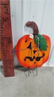 Pumpkin yard art, 24" tall
