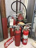 Six Fire Extinguishers