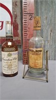 Old Crow, Canadian Club One Gallon bottles w/ rack