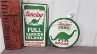 Sinclair Dino gasoline signs